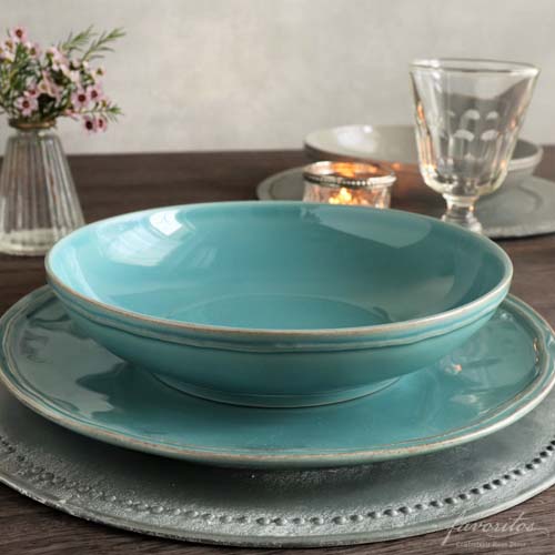 Casafina(カサフィナ) ｜ フォンタナ スープ・パスタプレート ターコイズ