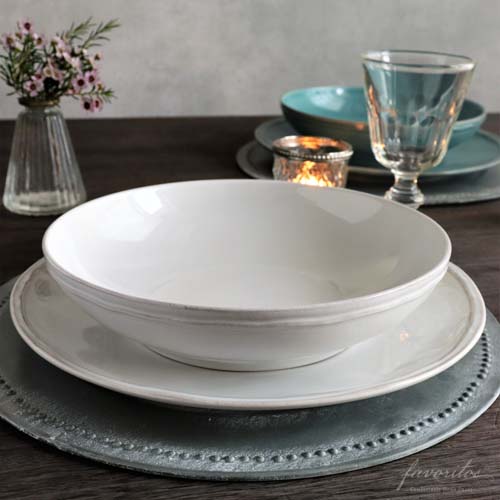 Casafina(カサフィナ) ｜ フォンタナ スープ・パスタプレート ホワイト